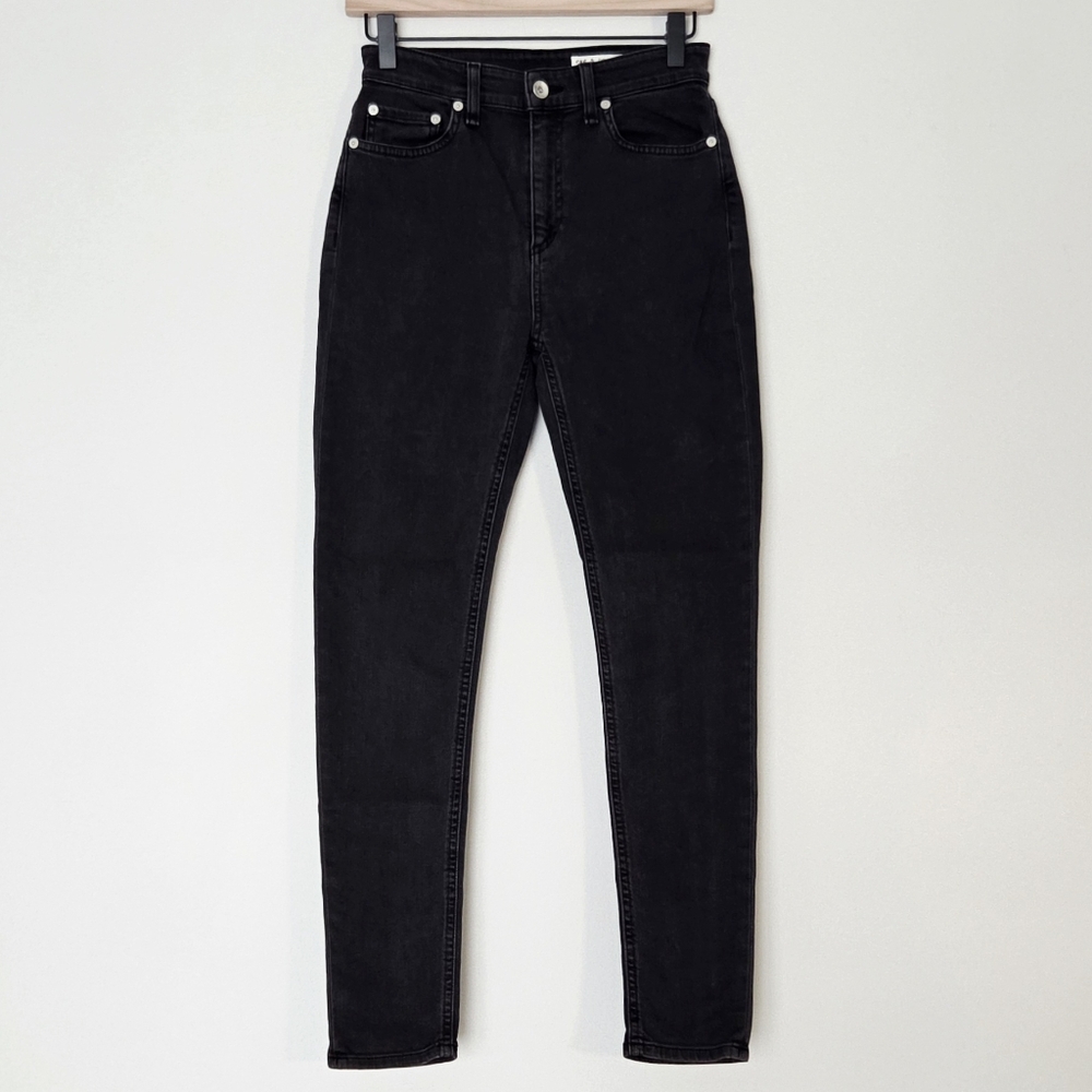 Rag & Bone Black Wythe High Rise Skinny Ankle Jeans Womens Size 25